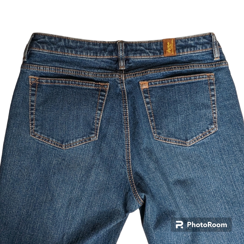 Aura Jeans By Women of Wrangler Women's Sz 10P Blue Zip Fly Short Rise Pants - Picture 13 of 16